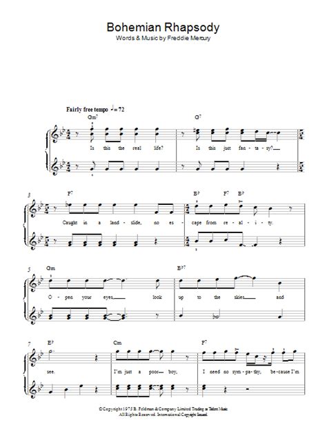 More images for how to play bohemian rhapsody on piano easy » Bohemian Rhapsody Easy Piano Notes Pdf - softisreview