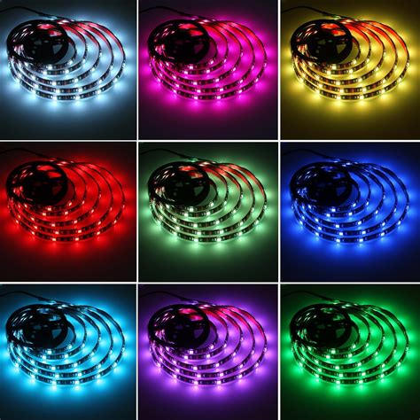 Battery Powered Led Strip Lights 66ft33ft Waterproof Flexible Color