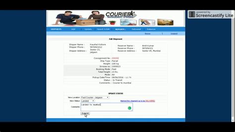 Php And Mysql Project On Courier Management System Youtube