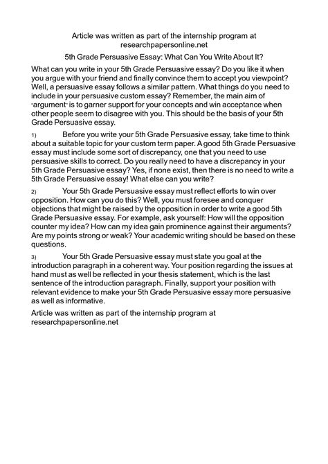 Write a letter to a fourth grader about how to succeed in fifth. English essay topics for fifth graders