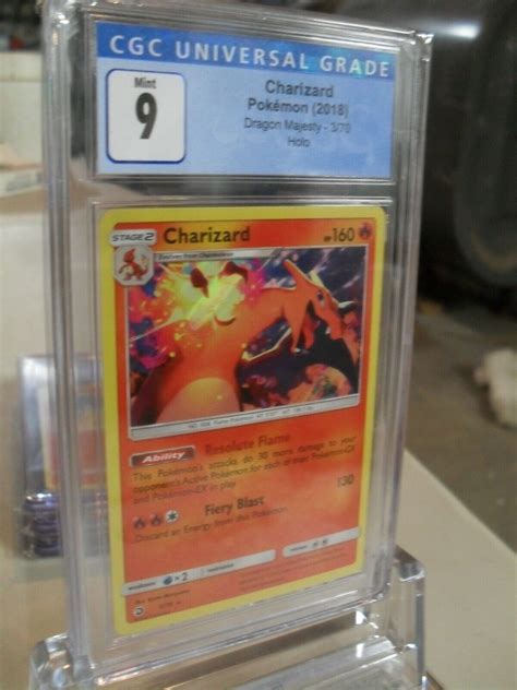 Cgc Graded 9 Charizard 370 Dragon Majesty Holo Rare Pokemon Card