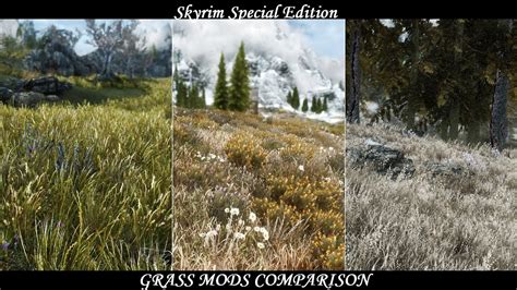 Skyrim Se Grass Mods Comparison Re Updated Youtube