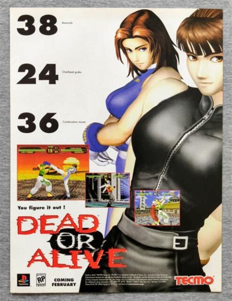 Dead Or Alive Ps1 Playstation 1998 Vintage Game Print Ad Poster Art