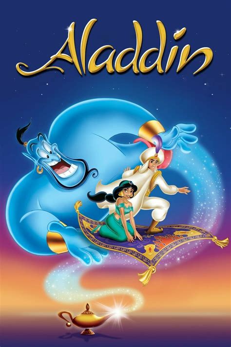 1992 Walt Disneys Aladdin Movie Poster Print Jasmine Genie Jafar Abu 🙉🧞🍿 Ebay In 2022