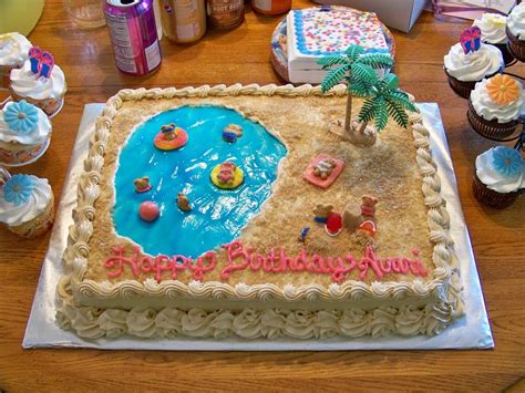 Stick a teddy graham into a gummy lifesaver, then place on top of the push pop. Beach Scene Cake Teddy Grahams | ... other decorations are ...