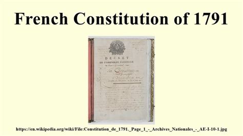 The Constitution Of 1791 The French Revolution Big Site Of History