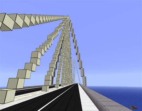 Modern Cable Suspension Bridge Minecraft Project