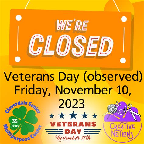 Closed Veterans Day — Csmc