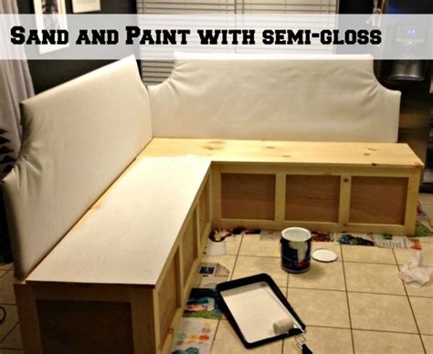 Building a diy banquette or bench for your kitchen using ikea kitchen cabinets. Remodelaholic | Build a Custom Banquette Corner Bench