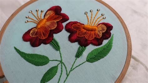 Hand Embroidery Designs Jacobean Flower Design Stitch And Flower