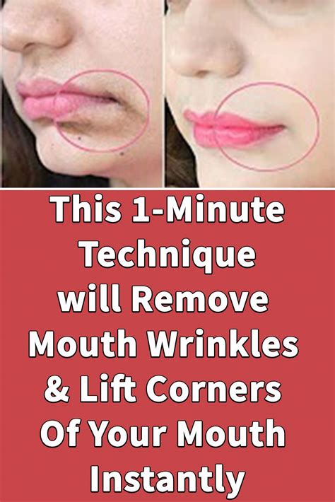 this 1 minute technique will remove mouth wrinkles and lift corners of your mouth instantly