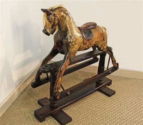 Antiques Atlas Vintage Triang Carved Wooden Rocking Horse