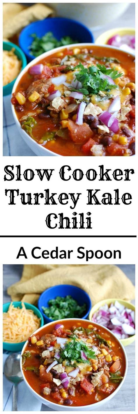 Slow Cooker Turkey Kale Chili