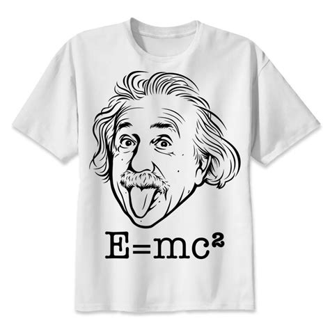 Albert Einstein Genius T Shirt Men Print T Shirts Fashion Print T