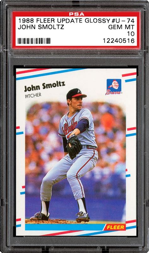 1988 fleer update set factory sealed box 132 cards with rookie cards of john smoltz,mark grace,david wells free shipping. 1988 Fleer Update Glossy Baseball Cards - PSA SMR Price Guide