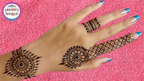 Super Easy Back Hand Henna Mehndi Designs For Beginners Henna Tattoo