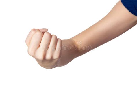 Female Hand With A Clenched Fist Isolated Stock Image Image Of Boxing