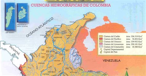 Mapas De Colombia Mapa De La HidrogrÁfia De Colombia