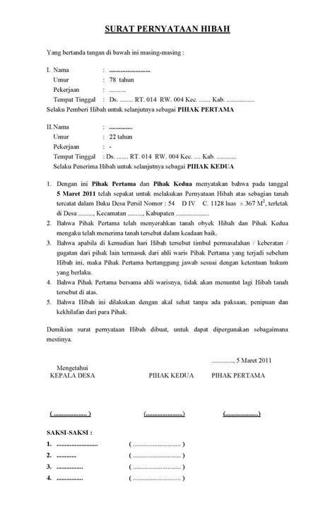 Download contoh surat hibah tanah yang baik. Contoh Surat Keterangan Ikrar Wakaf