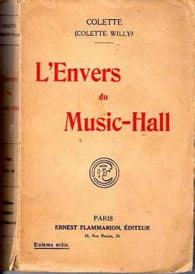SOUFFLEREVE L Envers Du Music Hall Colette Colette Willy