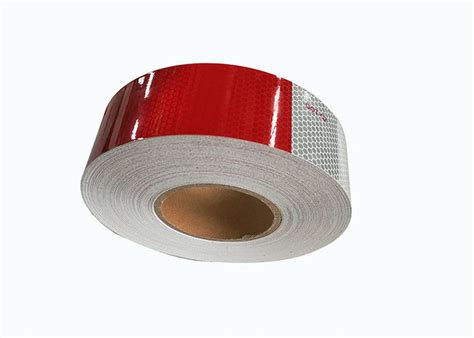Red And White Retro Adhesive Reflective Tape For Vehicles Reflective