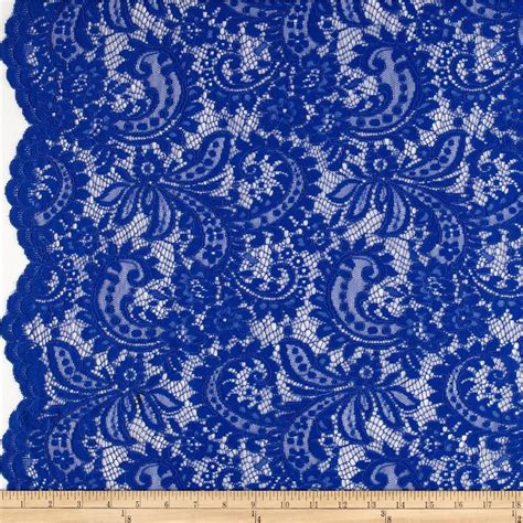 Amelia Stretch Lace Royal Blue From Fabricdotcom This Beautiful Lace