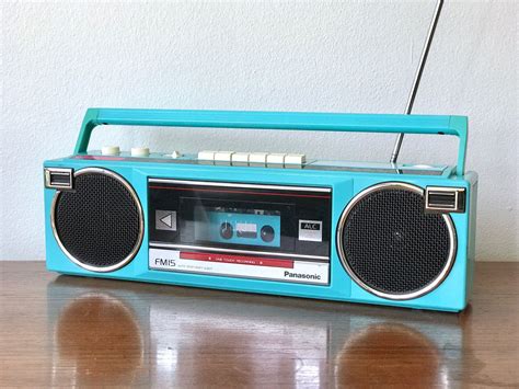 Turquoise 80s Boombox Panasonic 80s Am Fm Radio Cassette Tape