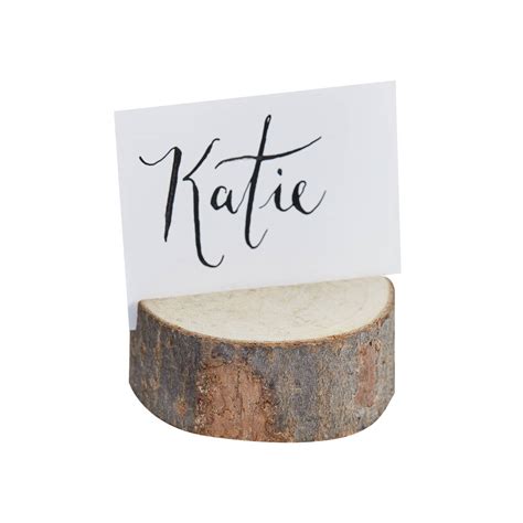 Maybe you would like to learn more about one of these? Wooden Mini Log Wedding Place Card Holders Five Pack By Ginger Ray | notonthehighstreet.com