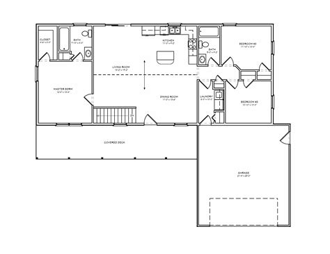 3 bedroom house plans for a young couple may allow for the perfect setup for their child while still maintaining space for guests, or even for another addition to their family. mas1018plan.gif