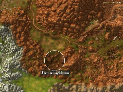 Steinschlagklamm Landmark Map And Guide Freier Bund World Of Warcraft