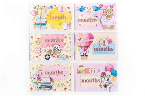 Baby Milestone Cards Themed Baby Girl Pocket Etsy In 2021 Baby