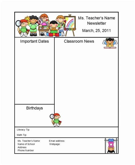 Preschool Newsletter Templates Free Unique 50 Creative Preschool