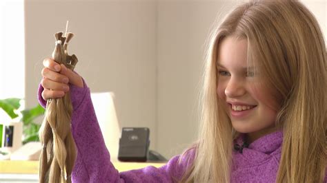Girl Who Once Lost Hair To Cancer Donates Locks To Kids In Need Youtube