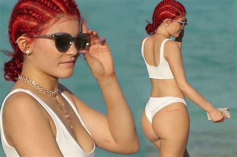 Kylie Jenner Bares Her Bum In White Bikini As She Continues Birthday Celebrations With Smitten