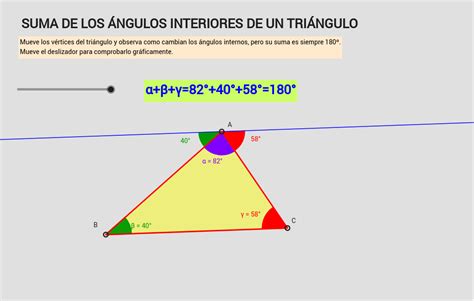 Suma De Los Angulos Interiores De Un Triangulo Geogebra