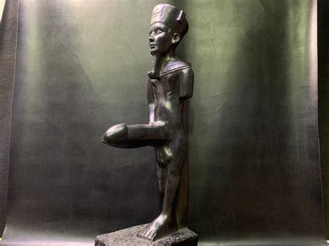 marvelous large egyptian god min phallic the god of etsy