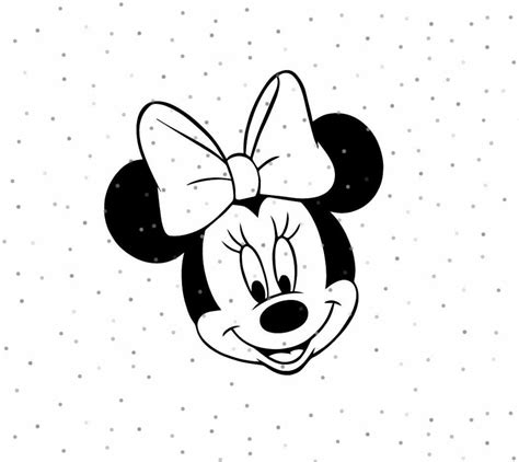 Minnie Mouse Outline SVG PNG Instant Download Cricut and | Etsy