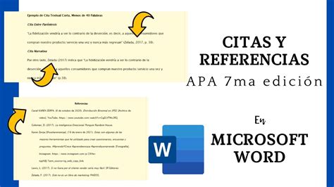 Citas Y Referencias Segun Normas Apa Ma Edicion Como Hacerlo En Word