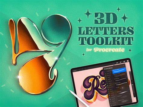 You will love to use these brushes in… 3D Letters Procreate Brushes