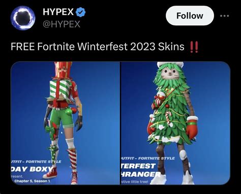 Fortnite 2023 Winterfest Skins Via Hypex Rfortniteleaks