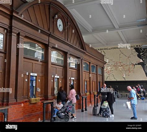 Manchester Victoria Railway Station Interior Showing Original Ticket
