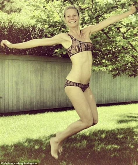 Gwyneth Paltrow Leaps Through The Air As She Shows Off Her Honed Figure