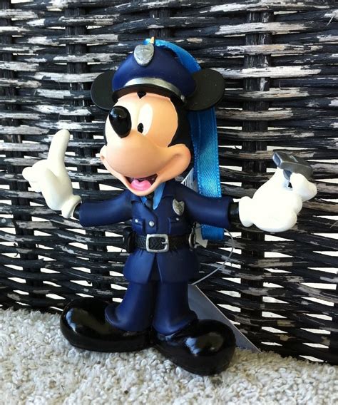 Disney Policeman Mickey Mouse Figurine Ornament Police New