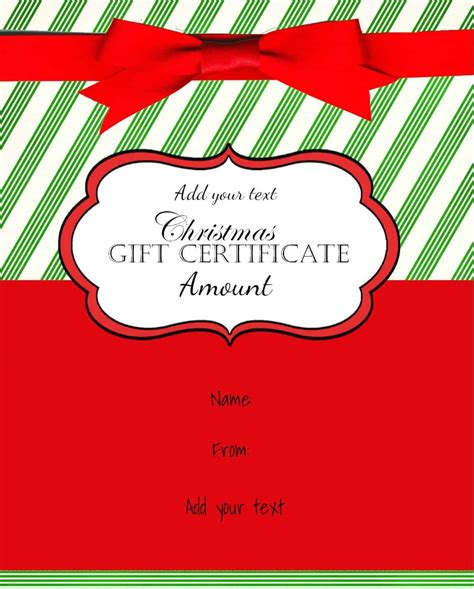 Free Christmas T Certificate Template Customize And Download