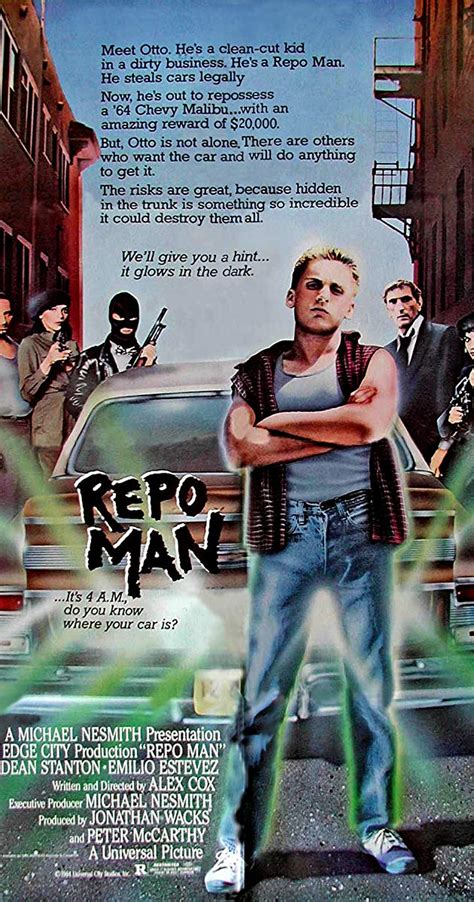 Find all 19 songs in repo man soundtrack, with scene descriptions. Repo Man (1984) - Soundtracks - IMDb