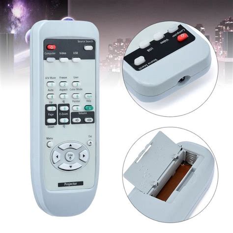 Mayitr 1pc Dedicaed Replacement Remote Control For Epson Projector Emp