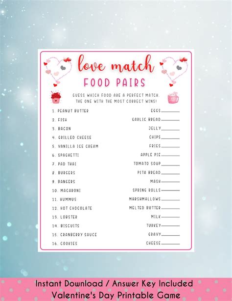 Valentines Famous Couples Game Fun Valentines Day Etsy