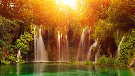 Waterfall Plitvice Lakes National Park Croatia Uhd 4k