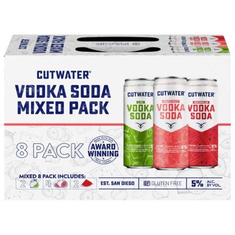 Cutwater® Spirits Classic Vodka Soda Mixed Variety Pack 8 Cans 12 Fl Oz Qfc