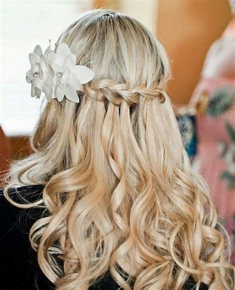 5 Entrancing Waterfall Braid With Curls For Special Occasions